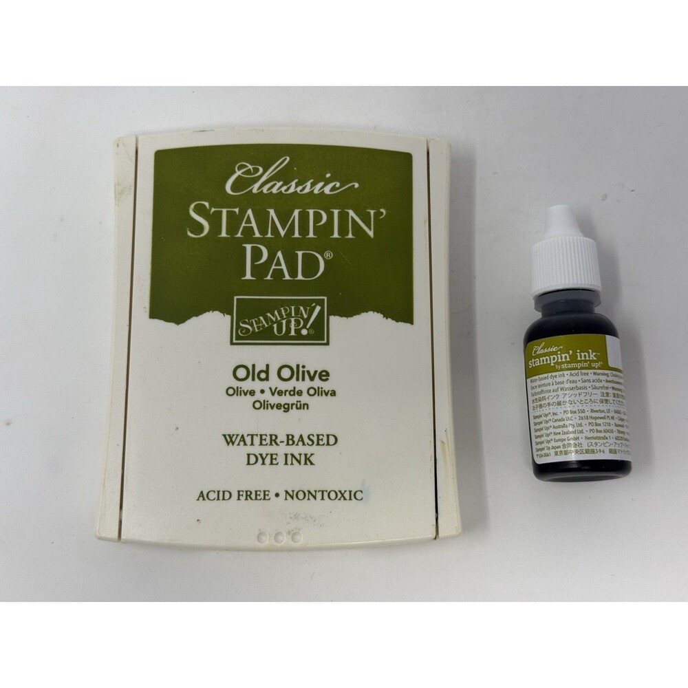 Stampin Up Classic Stampin Pad Old Olive Ink Pad Refill